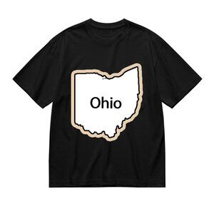 Ohio Outline Graphic Tee - Black